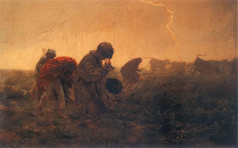 Joseph Chelmonski Burza oil painting image